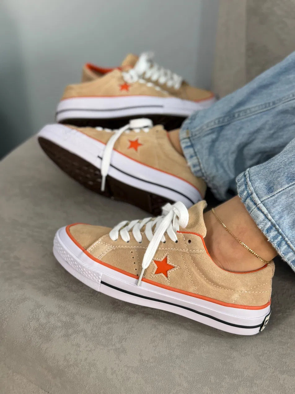 Converse One Star Beige Naranja